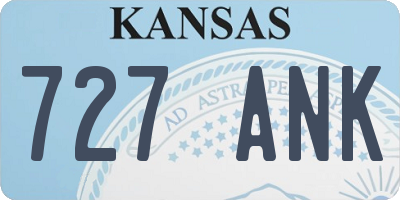 KS license plate 727ANK