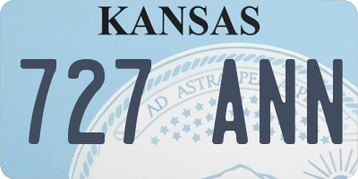 KS license plate 727ANN