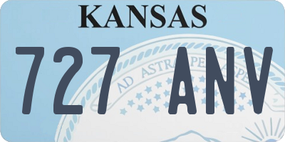 KS license plate 727ANV