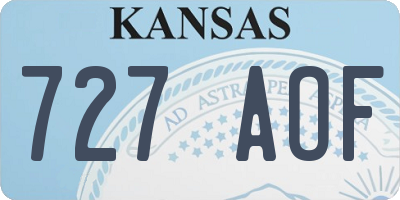 KS license plate 727AOF