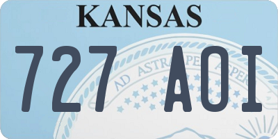 KS license plate 727AOI