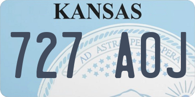 KS license plate 727AOJ