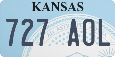 KS license plate 727AOL