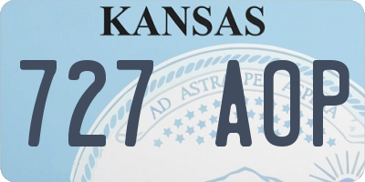 KS license plate 727AOP