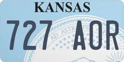 KS license plate 727AOR