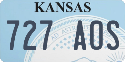 KS license plate 727AOS