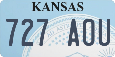 KS license plate 727AOU