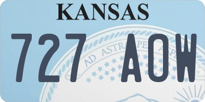 KS license plate 727AOW