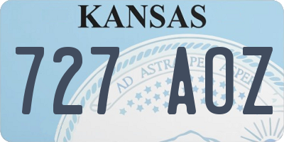 KS license plate 727AOZ