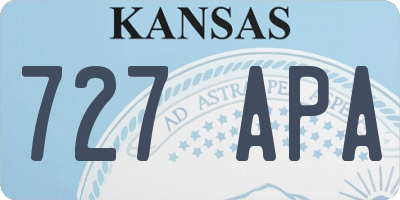 KS license plate 727APA