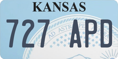 KS license plate 727APD