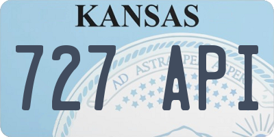 KS license plate 727API