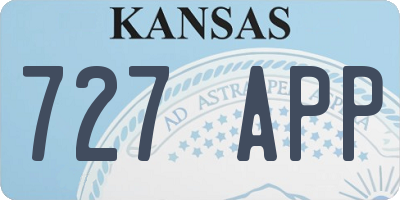 KS license plate 727APP