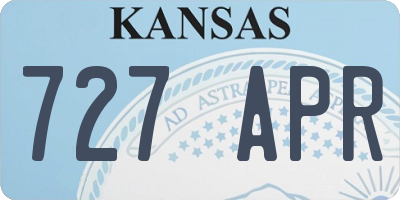 KS license plate 727APR