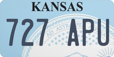 KS license plate 727APU
