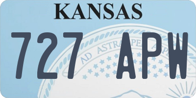 KS license plate 727APW