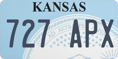 KS license plate 727APX