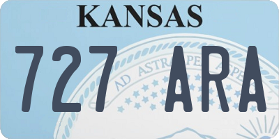 KS license plate 727ARA