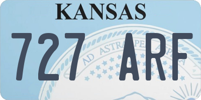 KS license plate 727ARF