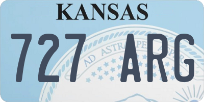 KS license plate 727ARG