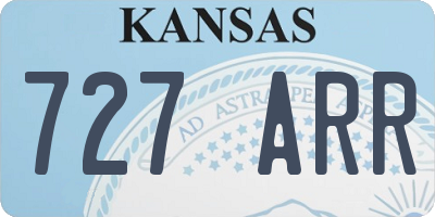 KS license plate 727ARR