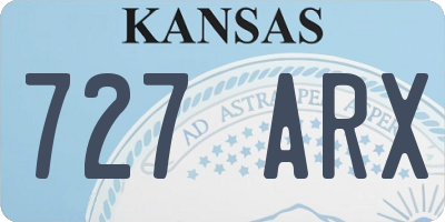 KS license plate 727ARX