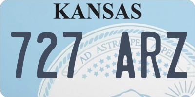 KS license plate 727ARZ
