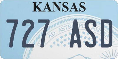 KS license plate 727ASD