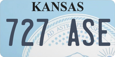 KS license plate 727ASE