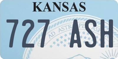 KS license plate 727ASH