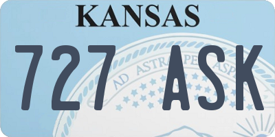 KS license plate 727ASK