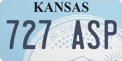 KS license plate 727ASP