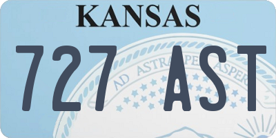 KS license plate 727AST