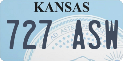 KS license plate 727ASW