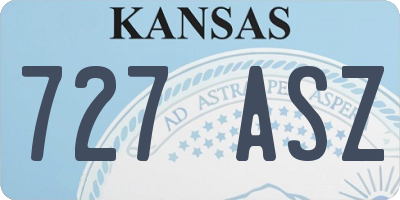 KS license plate 727ASZ