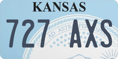 KS license plate 727AXS