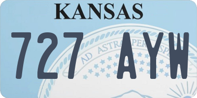 KS license plate 727AYW