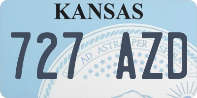 KS license plate 727AZD