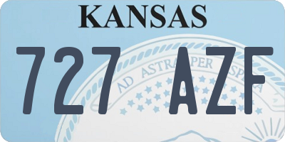 KS license plate 727AZF