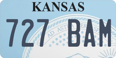 KS license plate 727BAM