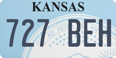 KS license plate 727BEH