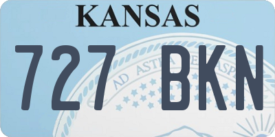 KS license plate 727BKN