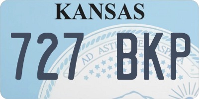 KS license plate 727BKP