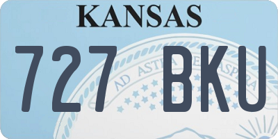 KS license plate 727BKU