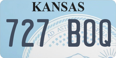 KS license plate 727BOQ