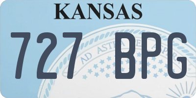 KS license plate 727BPG