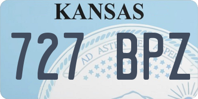 KS license plate 727BPZ