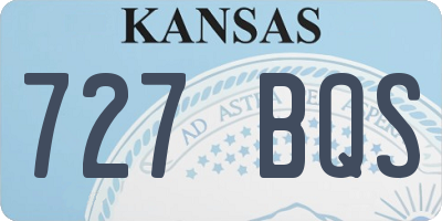 KS license plate 727BQS