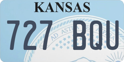 KS license plate 727BQU