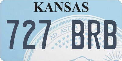 KS license plate 727BRB